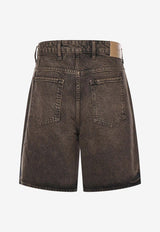 Represent Washed Denim Bermuda Shorts Gray MLM10050116_BARK_41114866