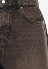 Represent Washed Denim Bermuda Shorts Gray MLM10050116_BARK_41114866