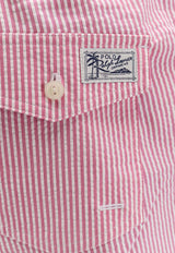 Polo Ralph Lauren Striped Drawstring Swim Shorts Pink 710957784500_RESORT ROSE STRIPE_48136879