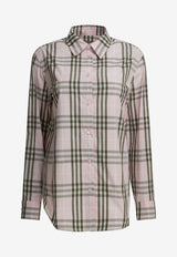 Burberry Emma Check Casual Shirt Pink 8127212_f8455c89-b870-4452-a90a-909efbdfeb0a