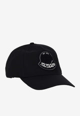Moncler Logo Embroidered Baseball Cap Black K20913B000300U082_999