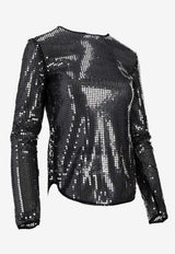 Isabel Marant Hilda Sequined Top Black HT0736FAC4J09I_08GM