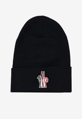 Moncler Wool Embroidered Beanie Black K20973B0001209974_999