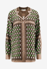 Tory Burch Printed Silk Shirt Multicolor 180750209_Brown_40005175