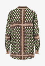 Tory Burch Printed Silk Shirt Multicolor 180750209_Brown_40005175