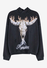 Represent British Cowboys Graphic Print Hoodie Black MLM10061004_STAINED BLACK_41114648