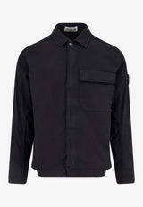 Stone Island Logo Patch Long-Sleeved Shirt Black L1S151200013S0A10V0029_Black_47874464