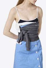 Miu Miu Deconstructed Poplin Dress Light Blue MF5786SOOO1BMS_F0013