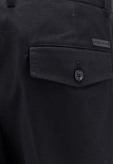 Straight-Leg Tailored Pants