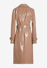 Belted Vinyl Trench Coat