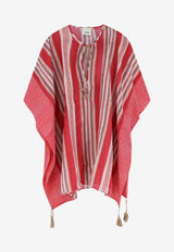 Striped V-neck Cover-Up