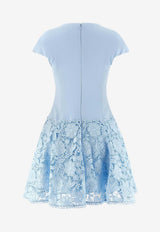 Self-Portrait Floral Lace Mini Dress Light Blue SS26095SBLBLUE_Blue_42176819