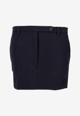 Miu Miu Tailored Mini Skirt Navy MG2573SOOO18FQ_F0008
