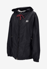 Miu Miu Technical Hooded Zipped Jacket Navy ML1055SOOO13MF_F0008