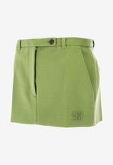 Miu Miu Tailored Mini Skirt Green MG2573SOOO18FQ_F0089