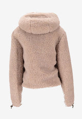 Miu Miu Teddy Down Hooded Jacket Beige ML1376SOOO18S9_F03QQ