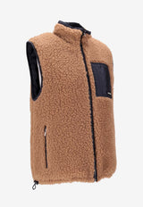 Miu Miu Teddy Zip-Up Vest Camel ML1378SOOO18S9_F0LW8