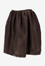 Miu Miu Technical Gazar Knee-Length Skirt Brown MG2425SOOO16QX_F0201