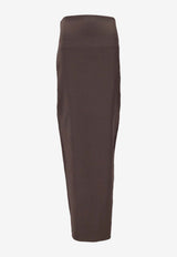 Rick Owens Dirt Pillar Maxi Skirt Dark Brown RP02E4344WST_78