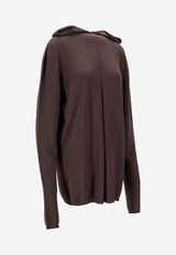 Rick Owens Oversized Hooded Sweater Dark Brown RP02E4613M_78
