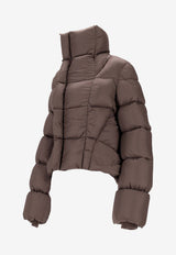Rick Owens Naska Asymmetrical Padded Jacket Dark Brown RP02E4746NPD3_78