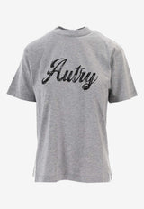 Autry Logo Script Print T-shirt Gray TSPWI5CD_D