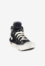 Maison Margiela Love To Death Distressed Canvas High-Top Sneakers Multicolor S39WS0129P7454_HB130