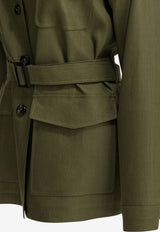 Tagliatore Lauren Belted Utility Jacket Green J-LAUREN340351EV998_f18bc5a2-8eff-4ba4-92f5-86b9ed094533