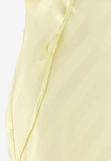 Self-Portrait Cold-Shoulder Satin Stripe Jacquard Maxi Dress Yellow SS26259XAYYELLOW_Yellow_42176900