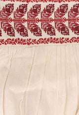 Isabel Marant Etoile Picadilia Embroidered Mini Skirt Beige JU0160FBD1J16EBERD_BeigeRed_41973177