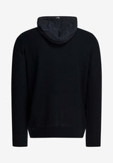 Herno Pique Knit and Nylon Zip-Up Hoodie Blue MC000168U720569201_95eacf03-d473-4a2b-8261-683748fd7142