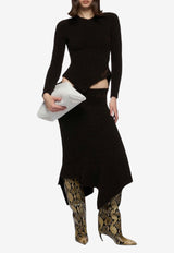 The Attico Knitted Wrap Sweater Brown 251WCK00119KWW001AA_064