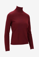 Max Mara Meana High-Neck Cashmere Sweater Red 2521366072600MEANA_006