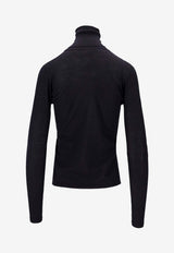 Max Mara Saluto Turtleneck Wool Sweater Navy 2521366162600SALUTO_004