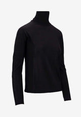 Max Mara Saluto Turtleneck Wool Sweater Black 2521366162600SALUTO_005