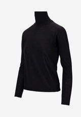Max Mara Saluto Turtleneck Wool Sweater Black 2521366162600SALUTO_005