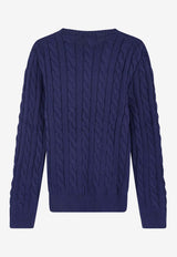 Polo Ralph Lauren Cable Knit Logo Sweater Navy 710775885536_BRIGHT NAVY_48136949