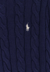 Polo Ralph Lauren Cable Knit Logo Sweater Navy 710775885536_BRIGHT NAVY_48136949