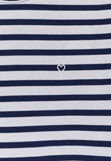 AMI PARIS Ami De Coeur Long-Sleeved Stripe T-shirt Blue UTS375JE0210A044_ENCRE/BLANC_48013862