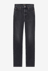 Saint Laurent Washed Straight-Leg Jeans Black 827965Y27YA_1226