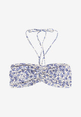 Isabel Marant Salma Printed Bikini Top Blue SG0022FAD1P01I30BU_Blue_41973167