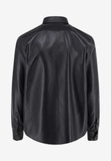 Dolce & Gabbana Leather Buttoned Shirt Black G5NP9LHULFYN0000_Black_40005264