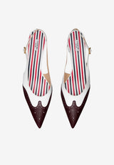 Thom Browne 50 Calf Leather Slingback Pumps Multicolor FFI017AL0126_612