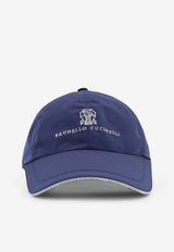 Brunello Cucinelli Logo Embroidered Baseball Cap Blue MM4799859CEF87_BLU COLORATO PERLA_40000114