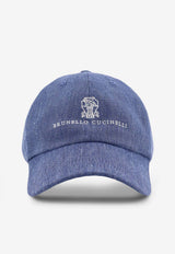 Brunello Cucinelli Logo Embroidered Baseball Cap Blue MZ4089850CRS21_DENIM PERLA_40000244