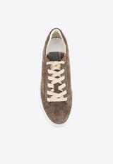 Brunello Cucinelli Suede Low-Top Sneakers Brown MZSFG2525C8769_PEAT_40000195