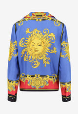 Versace Sun Print Long-Sleeved Silk Shirt Multicolor 10242311A179565UG70_BluGold_57986553