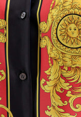 Versace Sun Print Long-Sleeved Silk Shirt Multicolor 10242311A179565UG70_BluGold_57986553