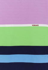 Versace Striped Long-Sleeved Polo T-shirt Multicolor 10250881A178906PD40_BrightPink_57986457
