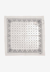 Ralph Lauren Iconic Bandana Square Scarf Cream 455936179002